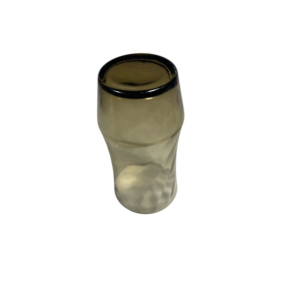 Vintage Libbey Optic Swirl Tumbler Smoked Brown Iced Tea Glass MCM 6” - Picture 7 of 12